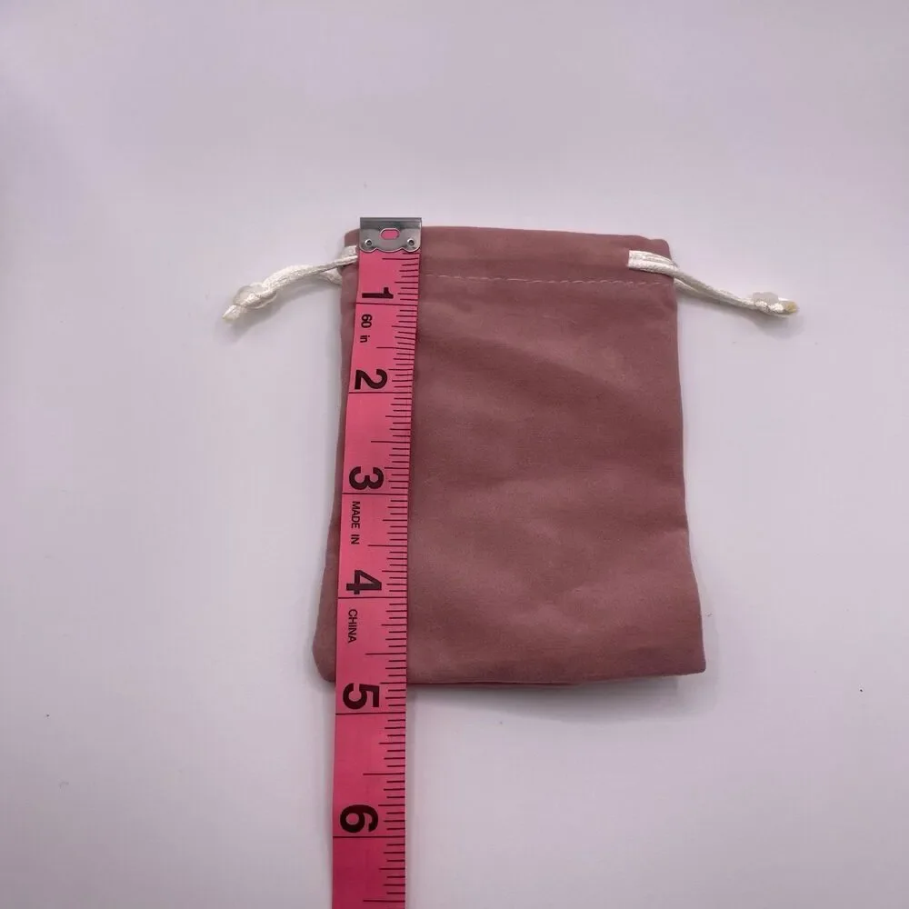 Macy’s Small Dust Pink Velour Gift Pouch Bag 4.5”x3.5”